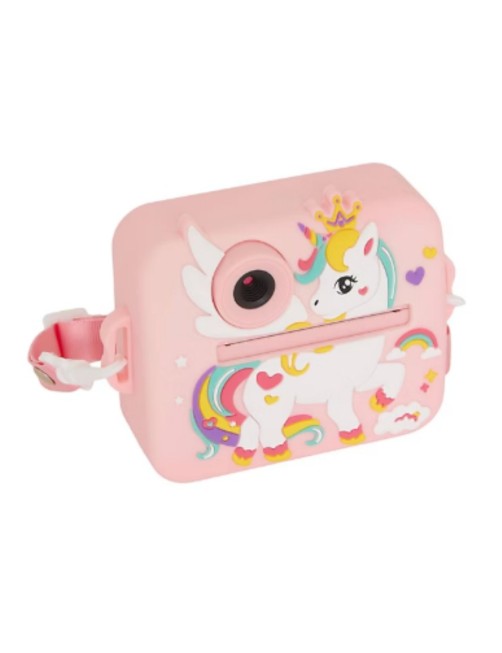 APPAREIL PHOTO INSTANTANE ENFANTS PILTI AVEC CARTE SD ET 4 ROULEAUX DE PAPIER- ROSE- ATMOSPHERA