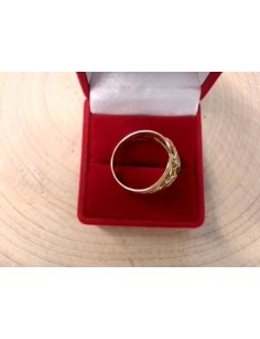 OR BAGUE OR JAUNE AVEC PIERRES 750/1000 4.20GRS 
