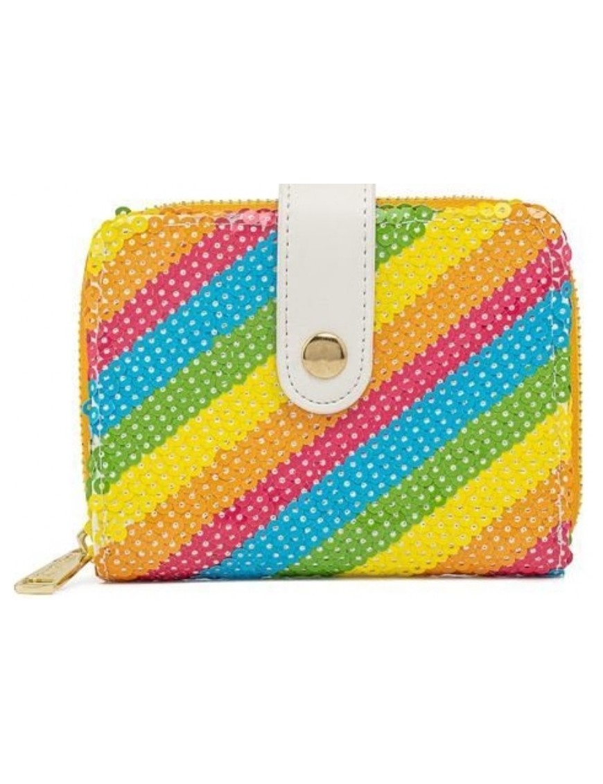 PORTEFEUILLE LOUNGEFLY SEQUIN RAINBOW