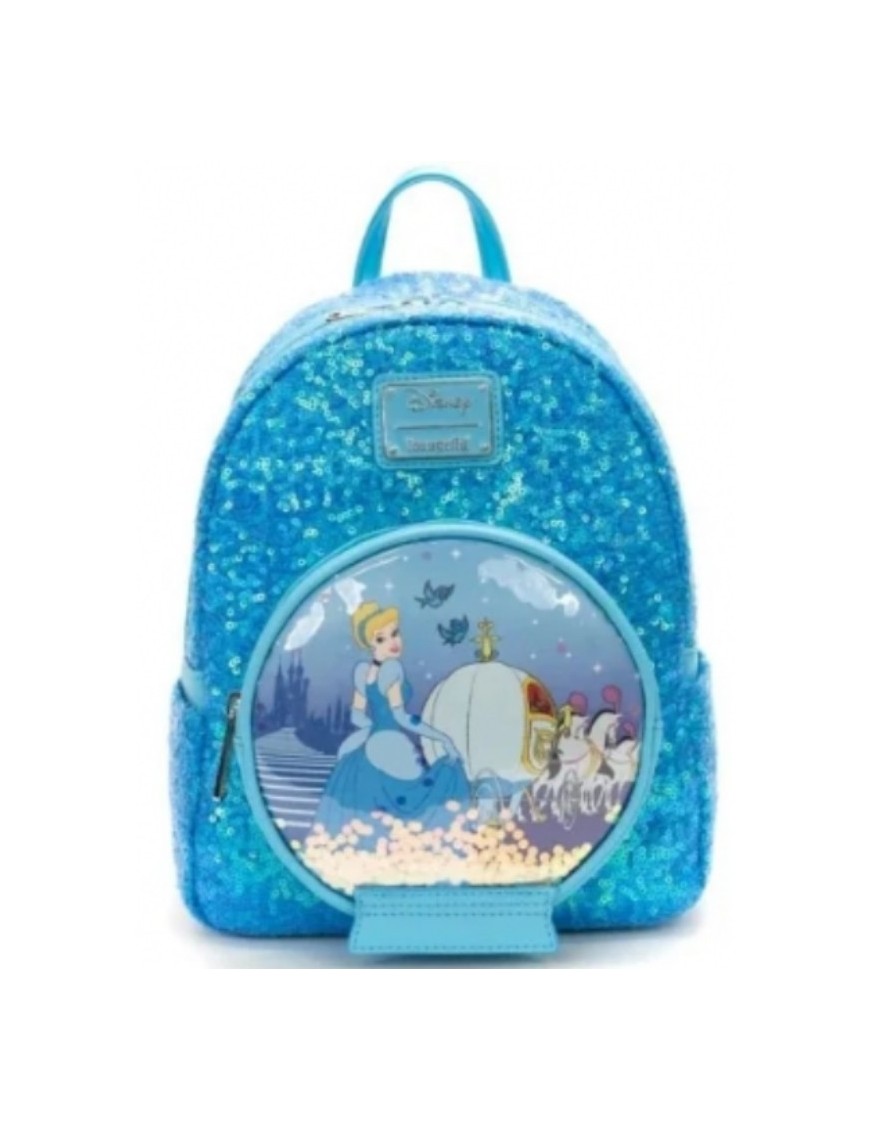 SAC A DOS DISNEY CINDERELLA SEQUIN SNOW GLOBE LOUNGEFLY