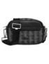 SAC BANDOULIERE LACOSTE THE BLEND SMALL MONOGRAM CANVAS CROSSBOD HOMME NOIR