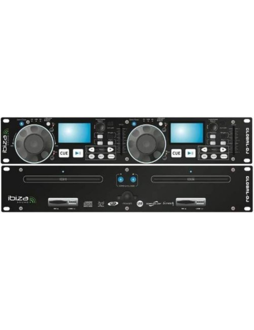 DOUBLE LECTEUR CD USB IBIZA GLOBAL DJ