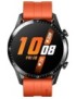 MONTRE CONNECTEE HUAWEI WATCH GT 46MM - NOIR - BRACELET SILICONE ORANGE