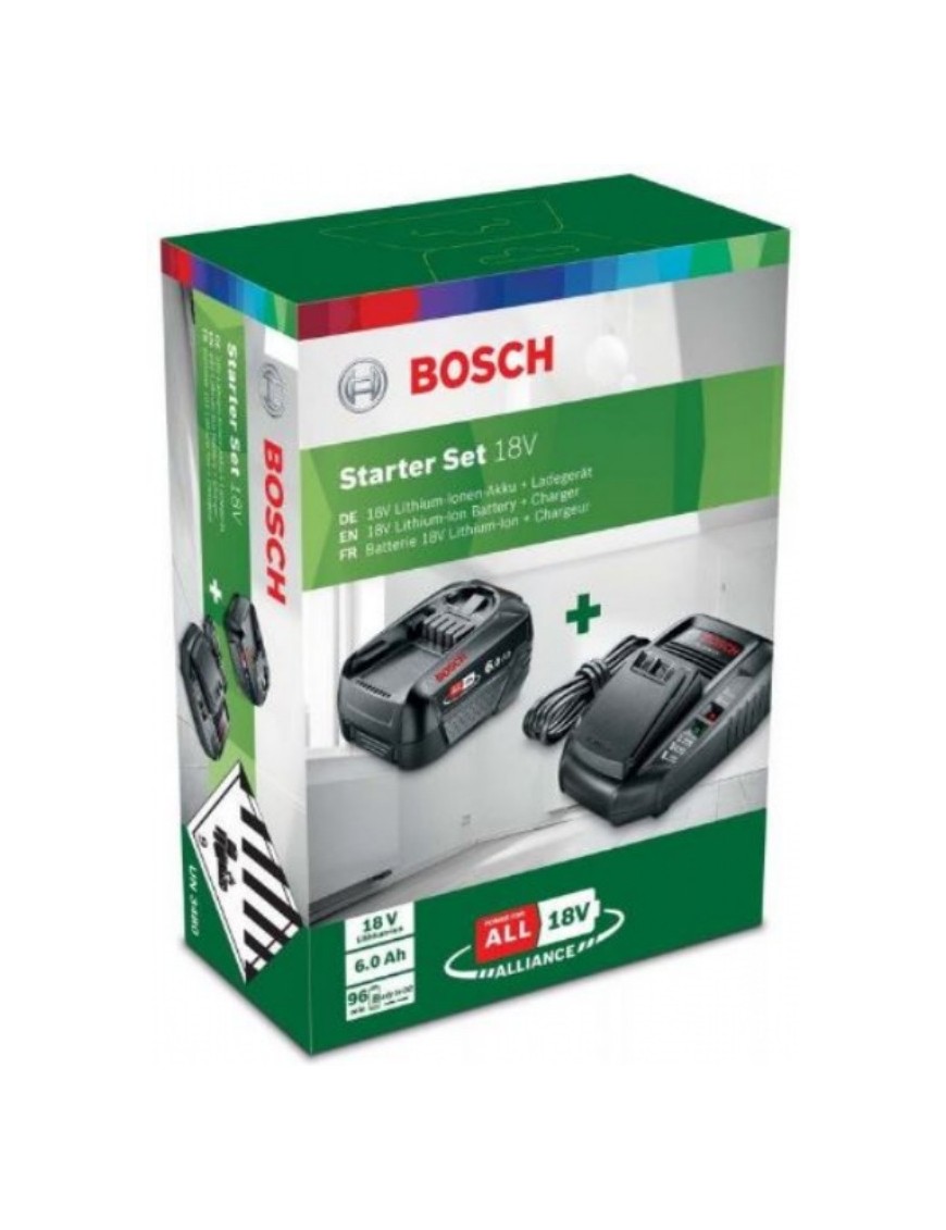 BOSCH STARTER-SET 18 V (1 BATTERIE 6,0 AH + CHARGEUR  AL 18V-44)
