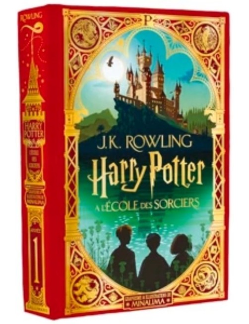 LIVRE HARRY POTTER A L'ECOLE DES SORCIERS  (ILLUSTRATIONS DE MINALIMA)