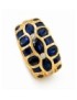 BAGUE EN OR 750/1000 DIAMANTS + SAPHIRS