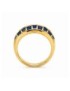 BAGUE EN OR 750/1000 DIAMANTS + SAPHIRS