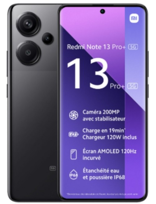 XIAOMI REDMI NOTE 13 PRO + 5G 256GO DUALSIM NOIR