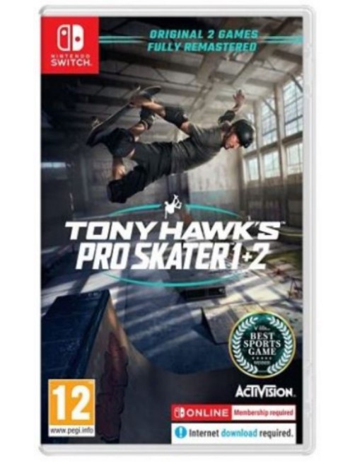 JEU SWITCH TONY HAWK'S PRO SKATER 1+2 - SANS BOITE 