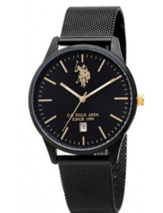 MONTRE US POLO METAL NOIR...