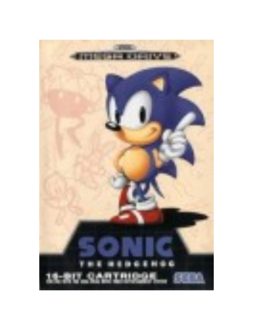 JEU MEGA DRIVE SONIC THE HEDGEHOG