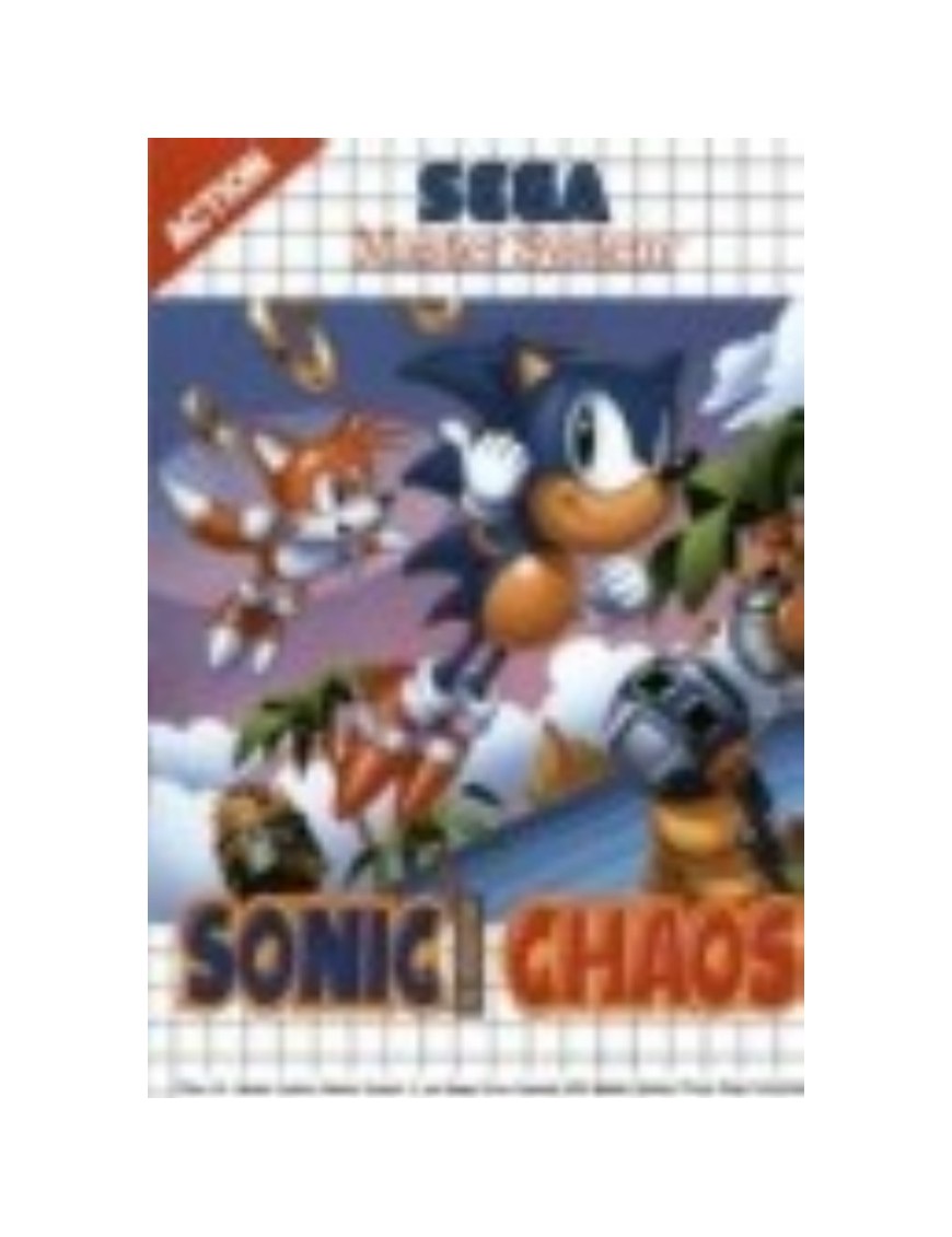 JEU MASTER SYSTEM SONIC THE HEDGEHOG CHAOS