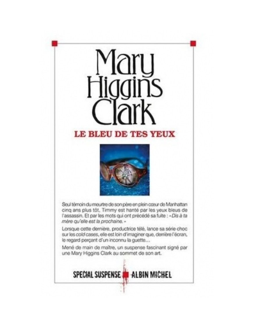 LIVRE LE BLEU DE TES YEUX - MARY HIGGINS CLARK 