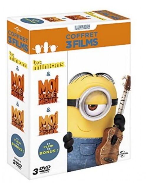 COFFRET LES MINIONS + MOI, MOCHE ET MECHANT 1 & 2