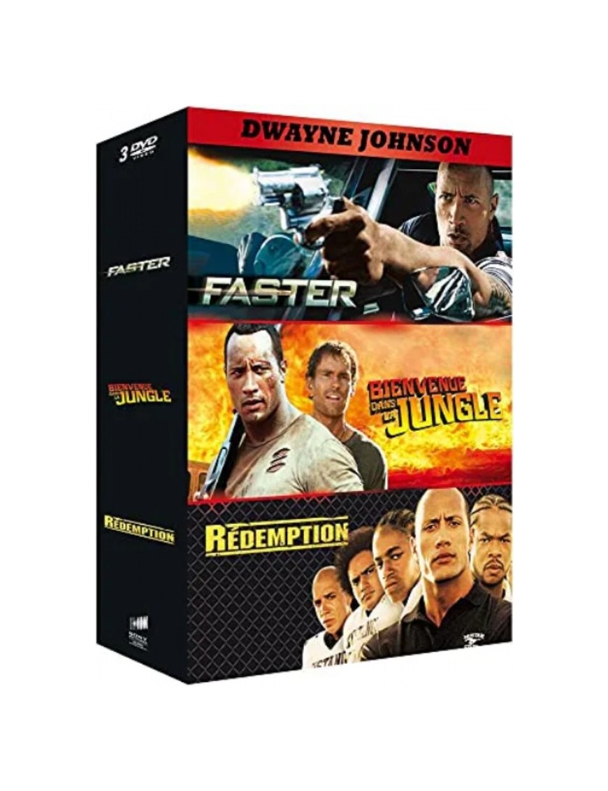 COFFRET DVD FASTER / THE ROCK REDEMPTION / BIENVENUE DANS LA JUNGLE