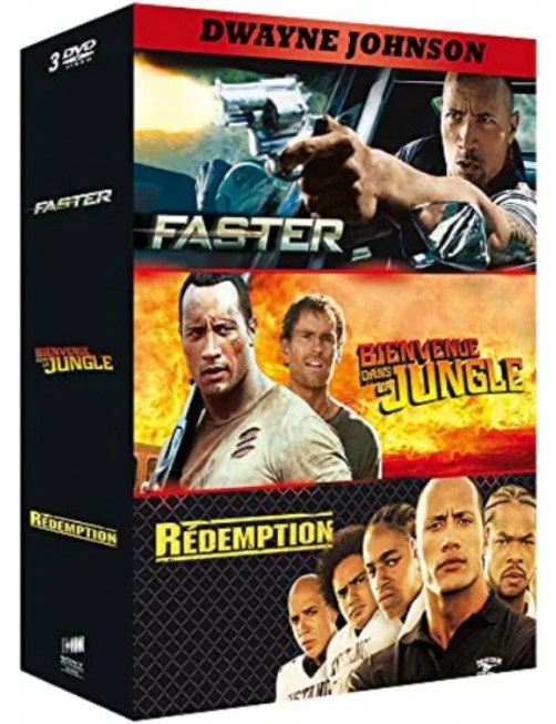 COFFRET DVD FASTER / THE ROCK REDEMPTION / BIENVENUE DANS LA JUNGLE