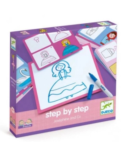 JEU APPRENDRE A DESSINER STEP BY STEP JOSEPHINE AND CO 