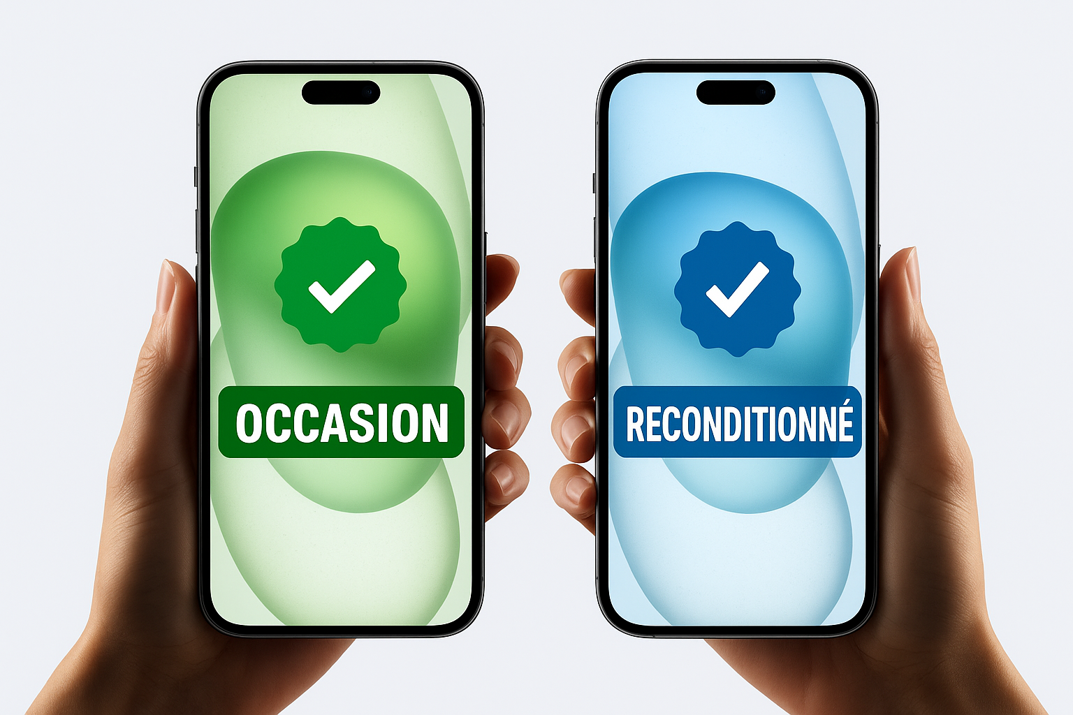 Cash Expert — Occasion vs Reconditionné (visuel)